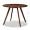 Baxton Studio Alana Walnut Brown Finished Round Wood Dining Table 167-10808 - alternate 6